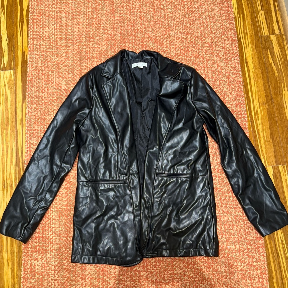 HYFVE Black Faux Leather Jacket
